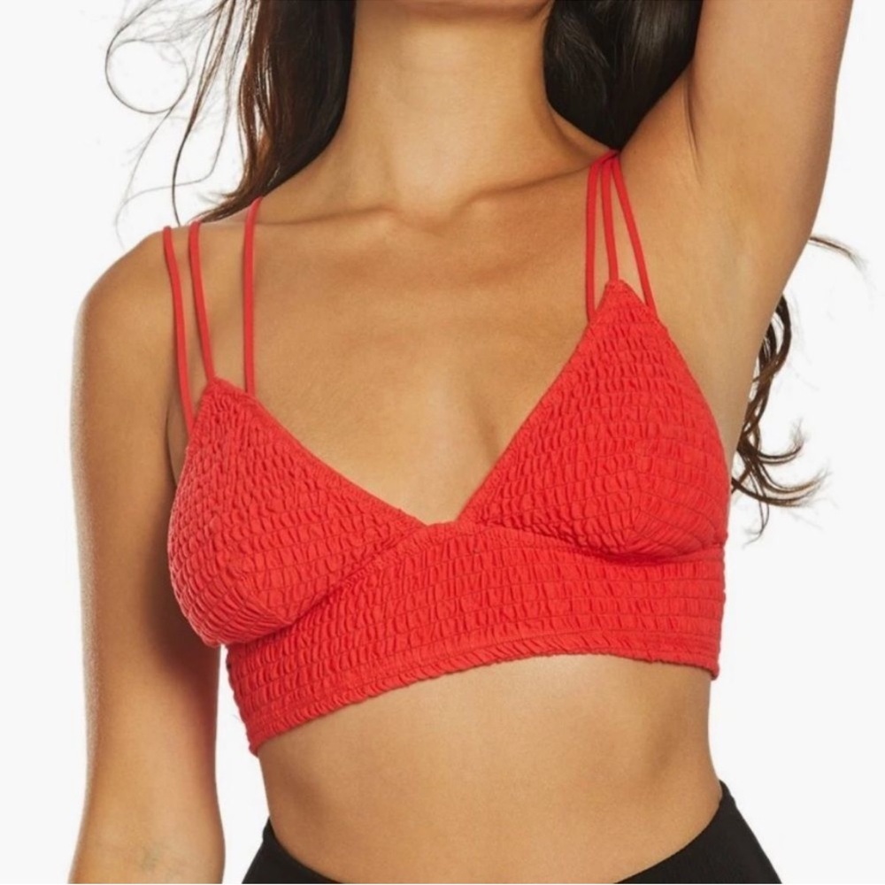 Free People Emmy Bralette Summer Red Small